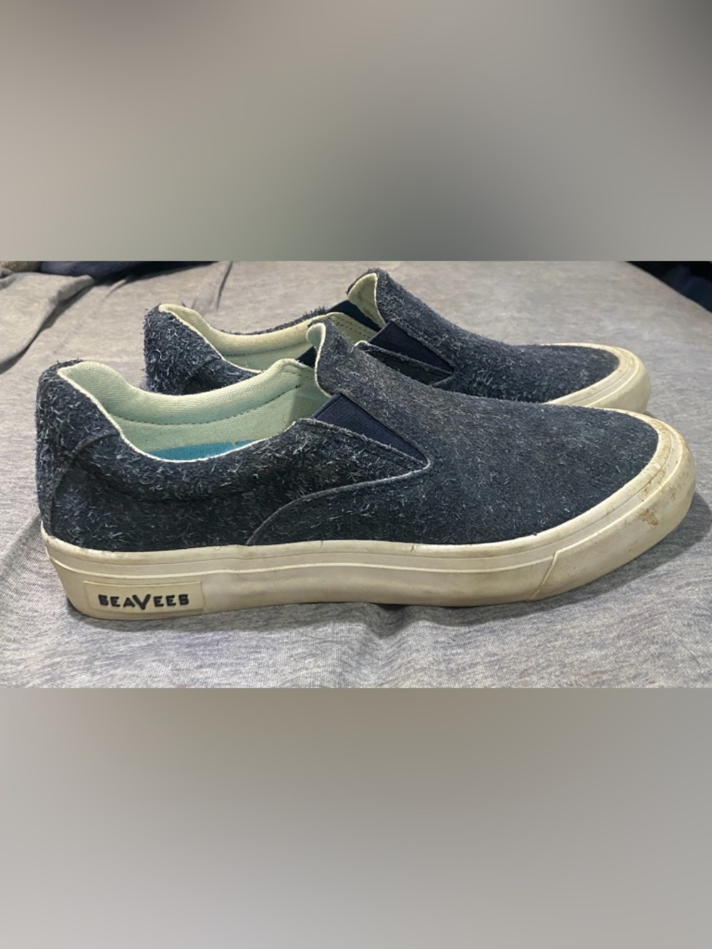 SeaVees Women’s Slip-On Sneakers - Dark Navy Upper with White Sole